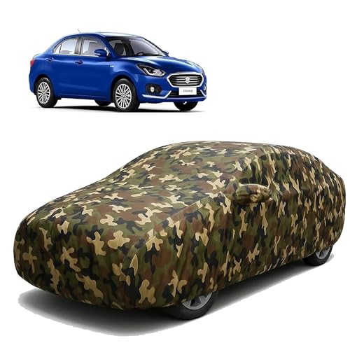 Image of Sulfar 100% Waterproof Car Body Cover for Maruti Suzuki Swift Dzire - Triple-Stitched Dustproof UV, Heat & Rain Protection with Mirror Pockets, Full-Bottom Elastic & Free Storage Bag - All-Weather Ind