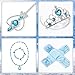 Tacobear 10Pcs Princess Costume Dress For Girls Kids Toddler Snow Princess Dress Up Clothes for Little Girls with Accessories Gloves Crown Wands Wig Necklace for 8-9Y Kids Christmas Birthday Party