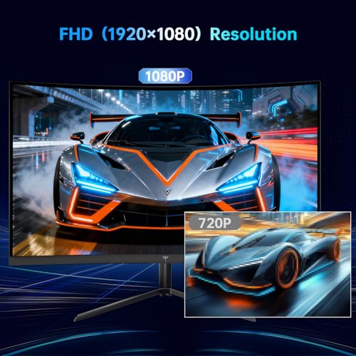 Image of KTC 24 Inch 240Hz Curved Gaming Monitor, FHD 1080p 1500R 1ms Computer Monitor, Adaptive Sync, 3000:1 Contrast, HDR Support, HDMI 2.0 & DP 1.4, Low Blue Light, Tilt, VESA, H24S17P