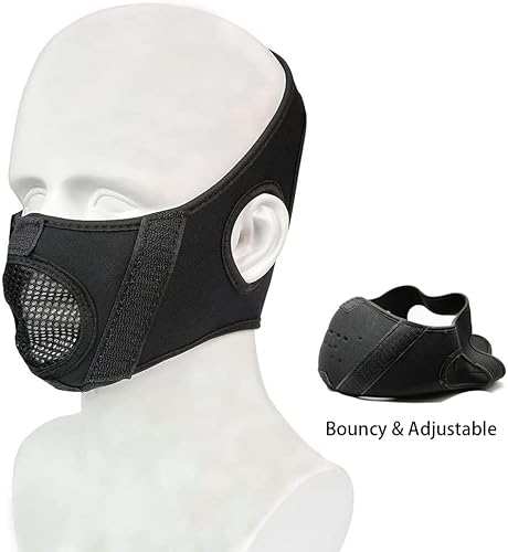 Miniatura 36 de AOUTACC Mascarillas de media cara Airsoft, monstruo demonio malvado, Kabuki, Samurai, Hannya Oni, máscaras protectoras de media cara, baile