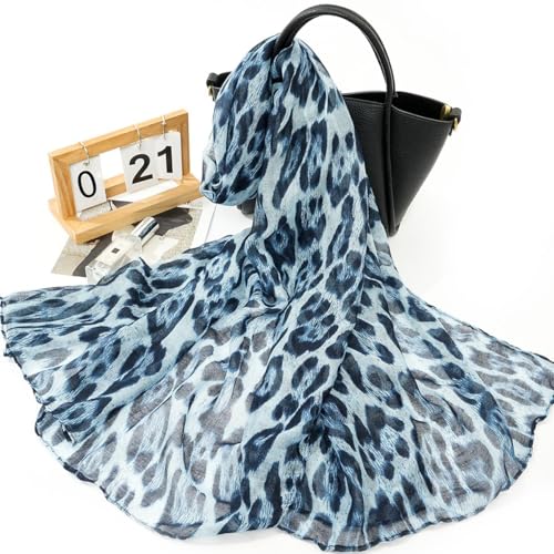 Leopard Print Scarf Leopard Shawl Fashion Scarves Long Lightweight Sunscreen Scarf for Women4