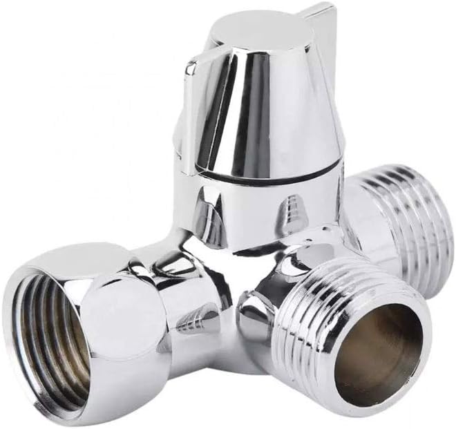 G1/2" Shower Three-Way Connector T-Shaped Adapter Adjustable Water Diverter Valve Toilet Bidet Separator Faucet Splitter