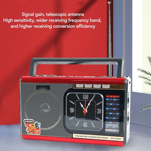 Radio Retro Diyeeni con Bluetooth y FM AM SW, Batería 6h miniatura 3