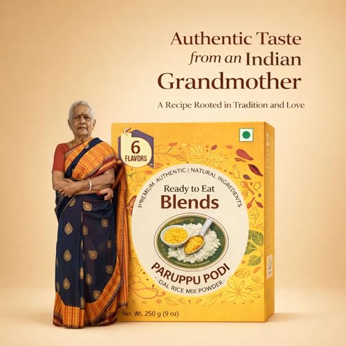 Image of 6Flavors Paruppu Podi Powder 250g | Dal Rice Mix Powder | Protein Rich South Indian Chutney Powder for Idli, Dosa & Rice | Toor Dal & Channa Dal Podi Masala | No Onion No Garlic No Preservatives