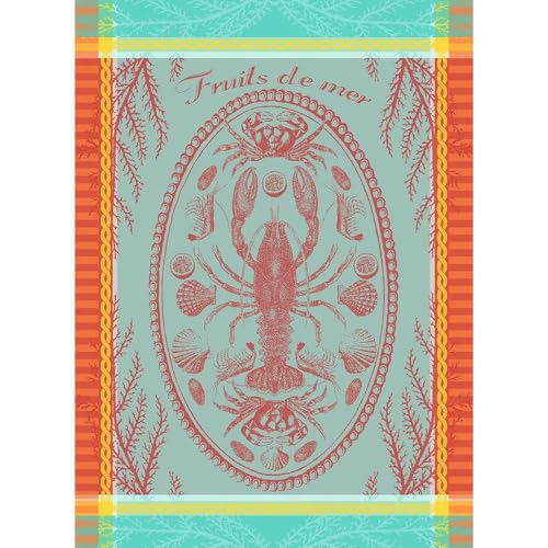 Garnier-Thiebaut Maree Basse Lagon Kitchen Towel, Maree Basse Lagon (Low Water Lagoon), 22"x30"