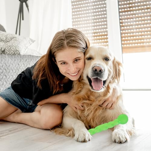 2 Stück Hundespielzeug für Zähne, Hundespielzeug Gummi, Kauknochen Welpen, Kauspielzeug Hund Gummispirale für Hunde Interaktiv Kleine, Mittelgroße und Große Hunde, Für Zahnfleisch assieren,18cm+28cm