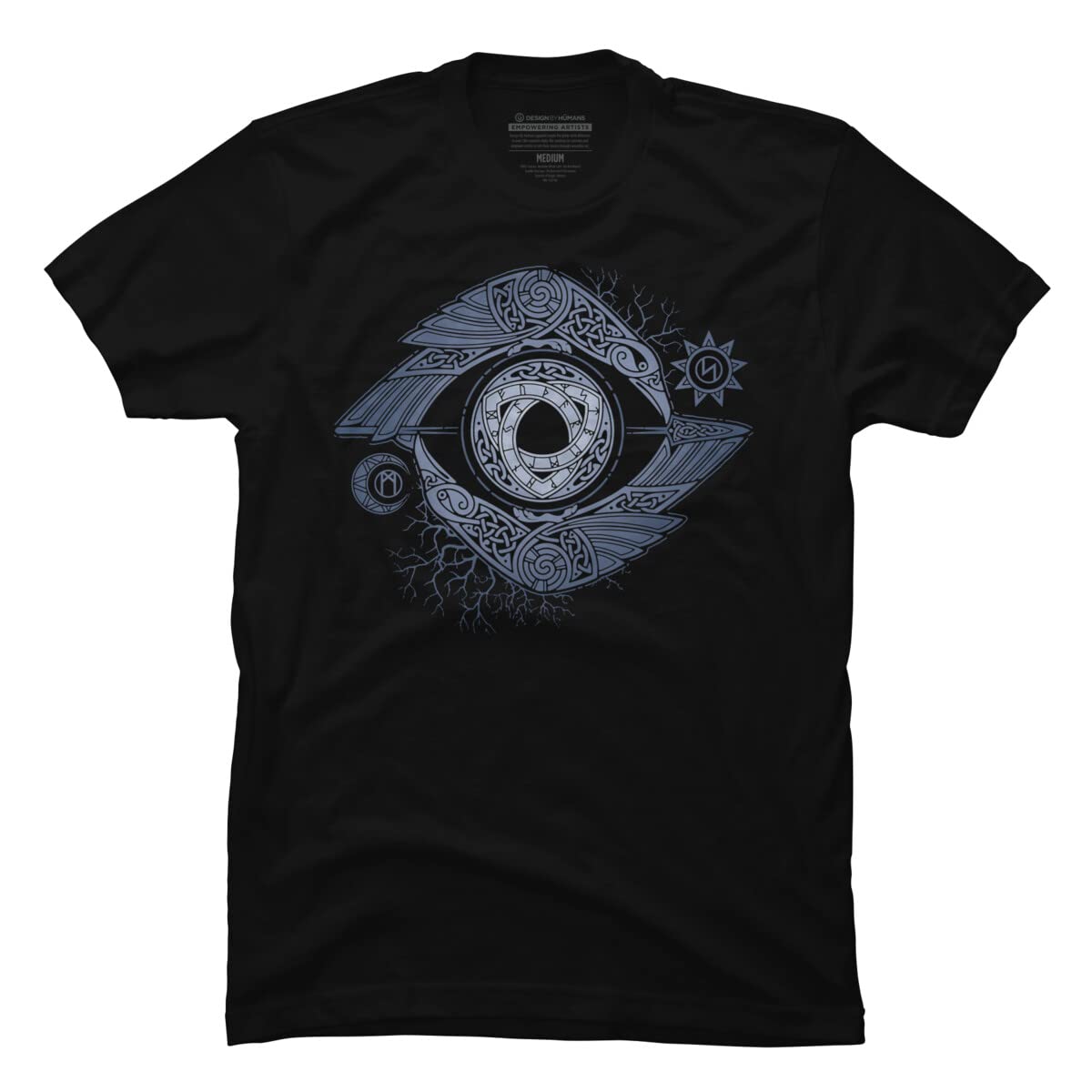 Design By Humans Men's Odin's Eye by RAIDHO T-Shirt - -