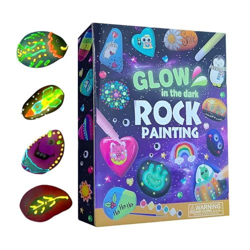 Kit de peinture sur roches fluorescent pour activité manuelle enfant en école et maternelle