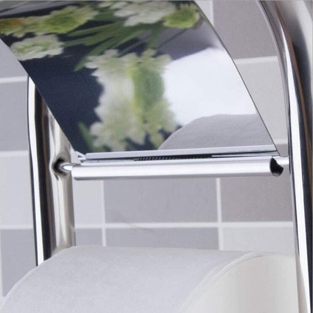 RUVOO Toilet Brush Holder Toilet Bowl Brush Toilet Brush Toilet Brushes and Holders Chromed Steel Toilet Brush and Paper Roll Holder Set Stainless Steel Bathroom Stand Toilet Brush and Holder