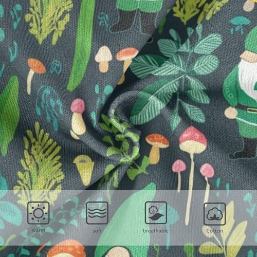 Fun Toddler Underwear Floral 2t Cotton Panties for Girl Whimsical Garden Gnomes Green Kids Undies Briefs3