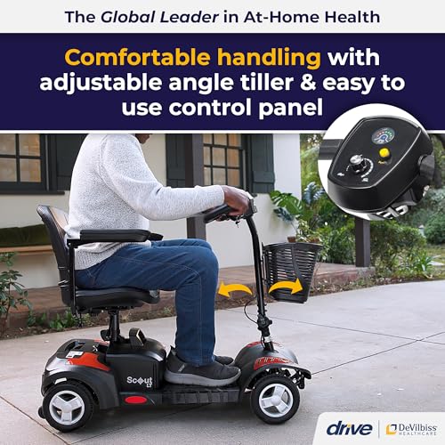 image for Drive Medical Drive Medical Scout Compact Travel Power Scooter, 4 Whee
