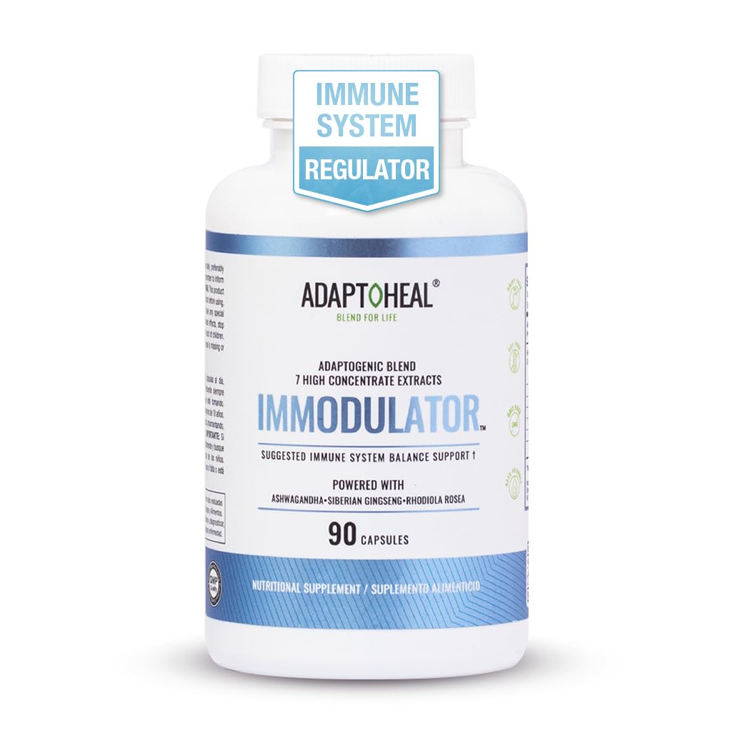 Immodulator - Adaptogenic Supplement for Well-Being, with Ginseng, Ashwagandha, Reishi Mushroom - Supports Stress Response, Mood Balance and Immune System Function (90 Capsules/700 mg)