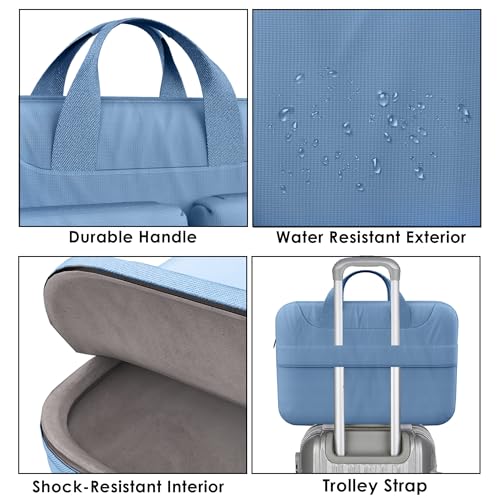 Image of Probus 360 Protective Laptop Shoulder Bag for 14 Inch Laptop /MacBook /Chromebook /Notebook Water Resistant Sleeve Case Cover Office Bag - Sky Blue
