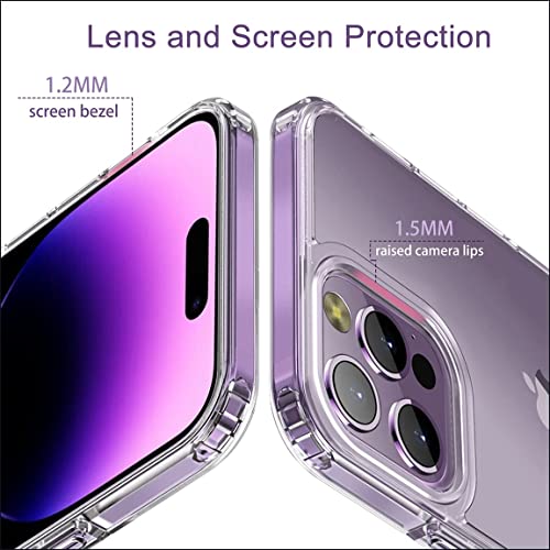 Image of KAPAVER for iPhone 14 Pro Max Matte Clear Case[Anti-Fingerprints ][Anti-Scratch] Frosted Translucent Shockproof Slim Cover 6.7 inches (Clear + Glass)
