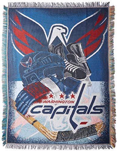 Northwest NHL Washington Capitals Unisex-Adult Woven Tapestry Throw Blanket, 48