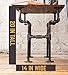 PIPE DECOR End Table Leg Set, Rustic Industrial Side Table Base Kit, Dark Grey Black Rough Pipes and Fittings Heavy Weight Construction, Streetlights Design