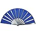 Apint Iron Fan Stainless Steel Frame Mascot Double Dragon Design Chinese Kung Fu Martial Tai Chi Fan (Blue)