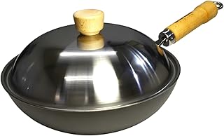 リバーライト 極JAPAN 鉄 フライパン 深型 炒め鍋 (右口) 蓋付きセット 28cm 窒化鉄 窒化加工 IH対応 サビにくい 中華鍋 日本製 JSR1428