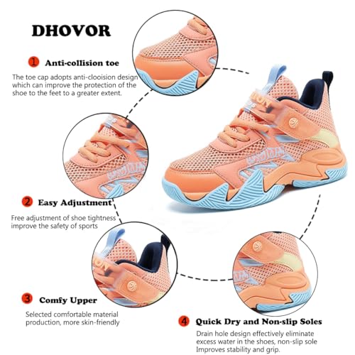 Boys Basketball Shoes Kids Fashion Sneakers Girls Athletic Walking Tennis Shoes for Little Kid/Big Kid2