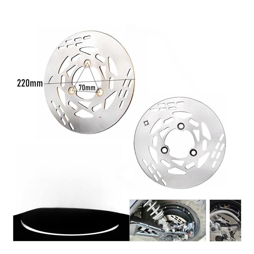 Dischi Freno Moto Per Rotore Del Freno Della Ruota Anteriore Universale A Disco Fisso Da 220MM * 70MM Per Parti Di Ricambio Per Scooter Rotori Per Moto