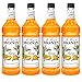 Monin - Mango Syrup, Tropical and Sweet, Great for Cocktails, Sodas, and Lemonades, Gluten-Free, Non-GMO (1 Liter, 4-Pack)