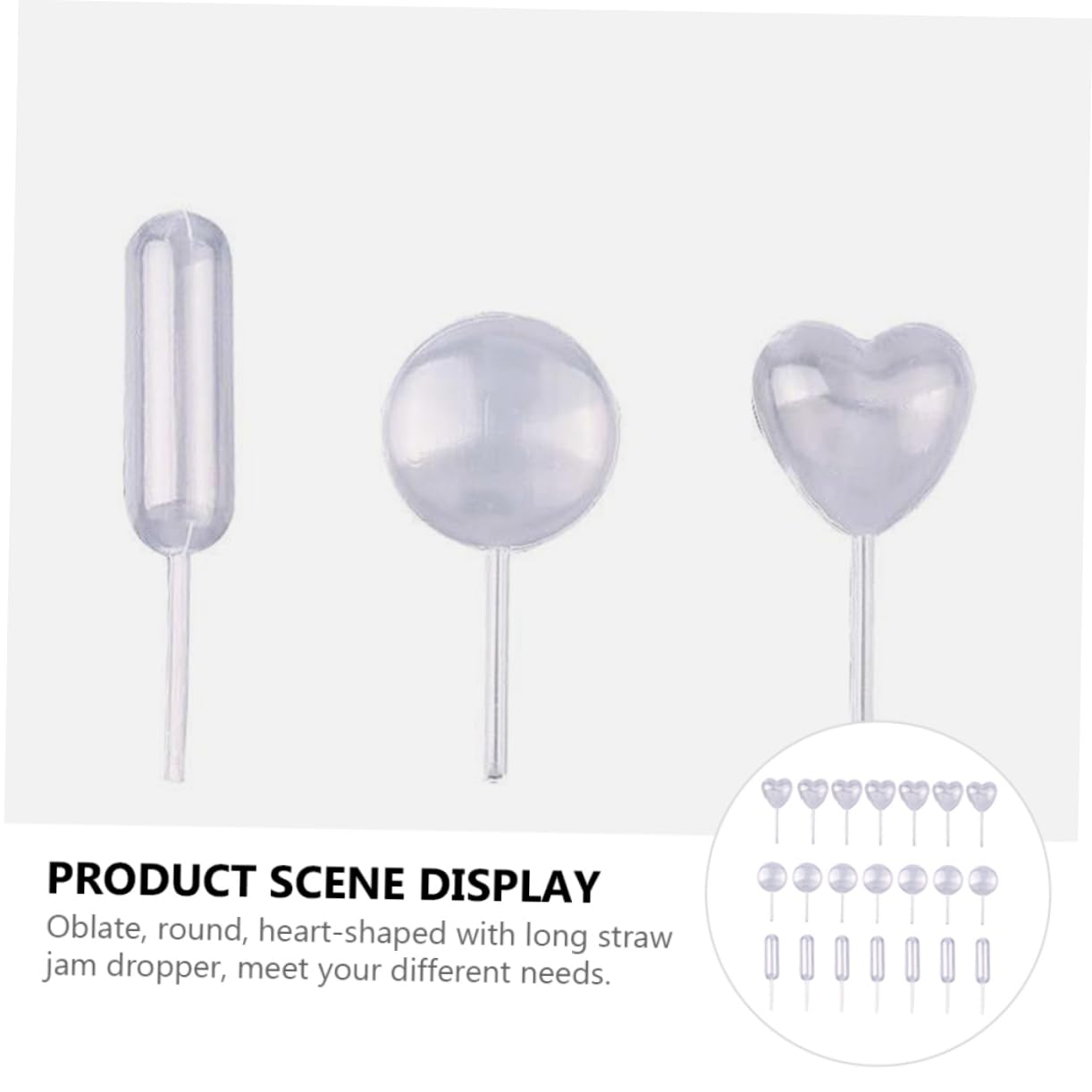 Gatuida 150pcs Plastic Jam Droppers Versatile Cake Jam Pipettes for Cakes Ice Food-Grade Transfer Tools Heart Shapes