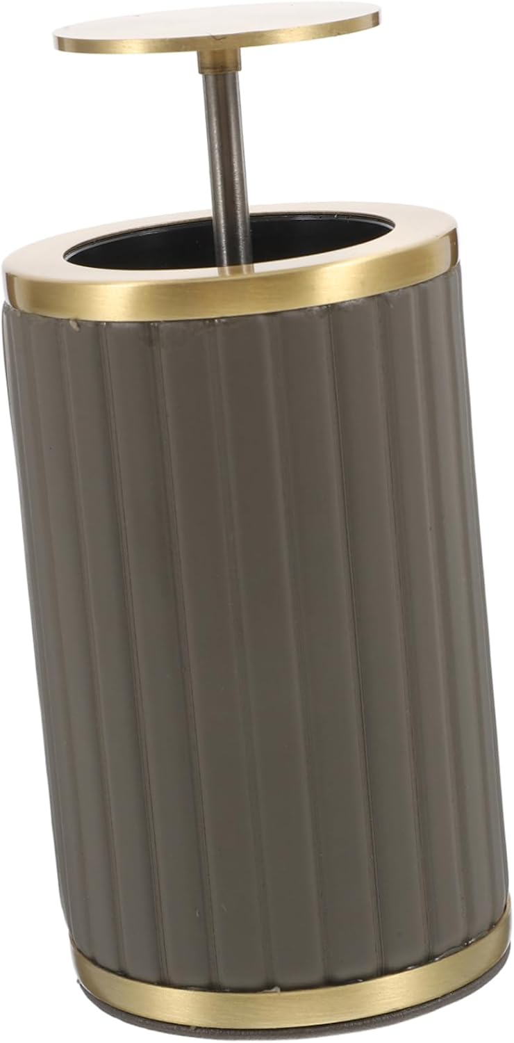 Toothpick Holder Dispenser Automatic Ejector Stylish Retractable Design for Travel Home and Office Use Press Activated Toothpick Deep Gray Aesthetic