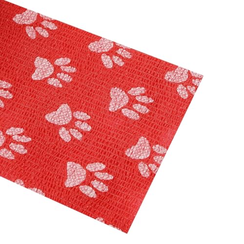 Image of A-Tape Breathable Self Adhesive Cohesive Bandage for Humans & Pets (Dogs, Cats, Birds) -Sports, Wrap, Athletic, Non Woven First Aid Medical, Wrist, Swelling (10 cm X 4.5 mtr) (Pack Of 4, Red Paw)