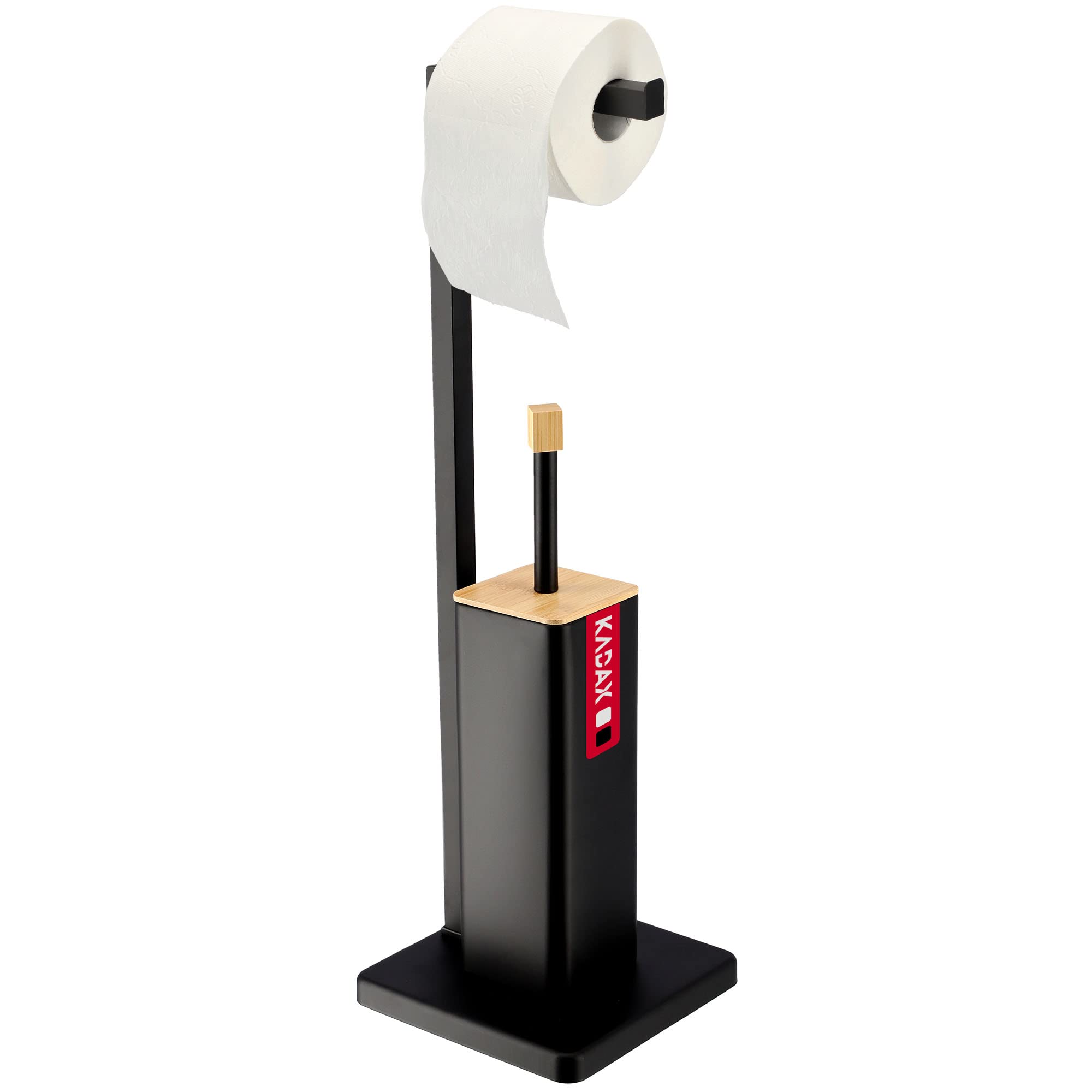 Staande toiletrolhouder bamboe naturel