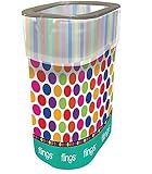Amscan Flings Dots Stripes Patented Pop-Up Trash Bin, 22 x 15 x 10
