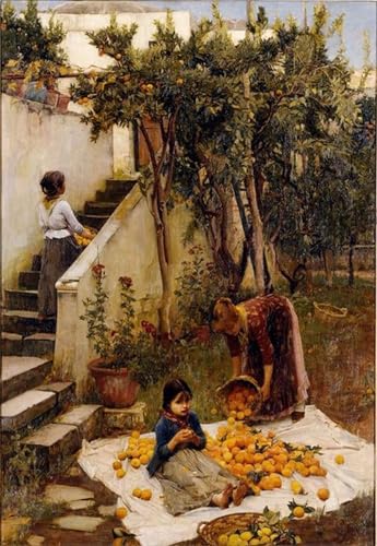 Tableau impressions d'art mural étude de tête garçon corse par John William Waterhouse 60x90cm