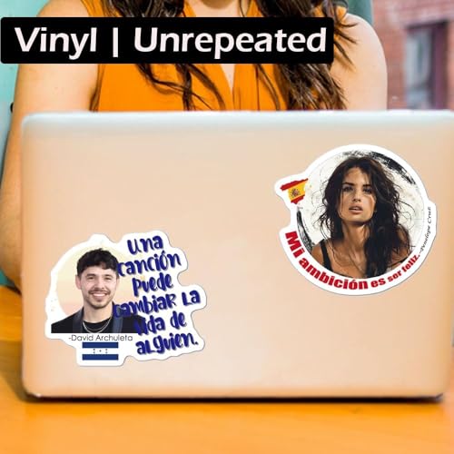 Image of Spanish Inspirational Stickers | Hispanic Heritage Month Stickers | 21 Latin Country Quotes for Teachers Students | Classroom Rewards & Cultural Decor