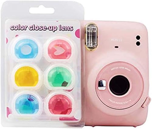 Kit de filtros de lente de 6 colores para primer plano, efecto especial, espejo de color compatible con cámara Fujifilm Instax Mini 11