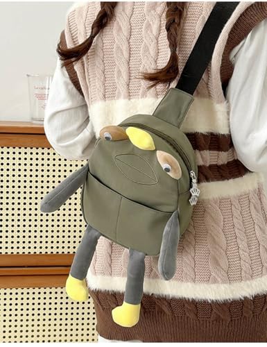 Image of Frog Crossbody Handbags For Women Men Cute Shoulder Bag Nylon Sling Chest Bag Casual Travel Hiking Daypack