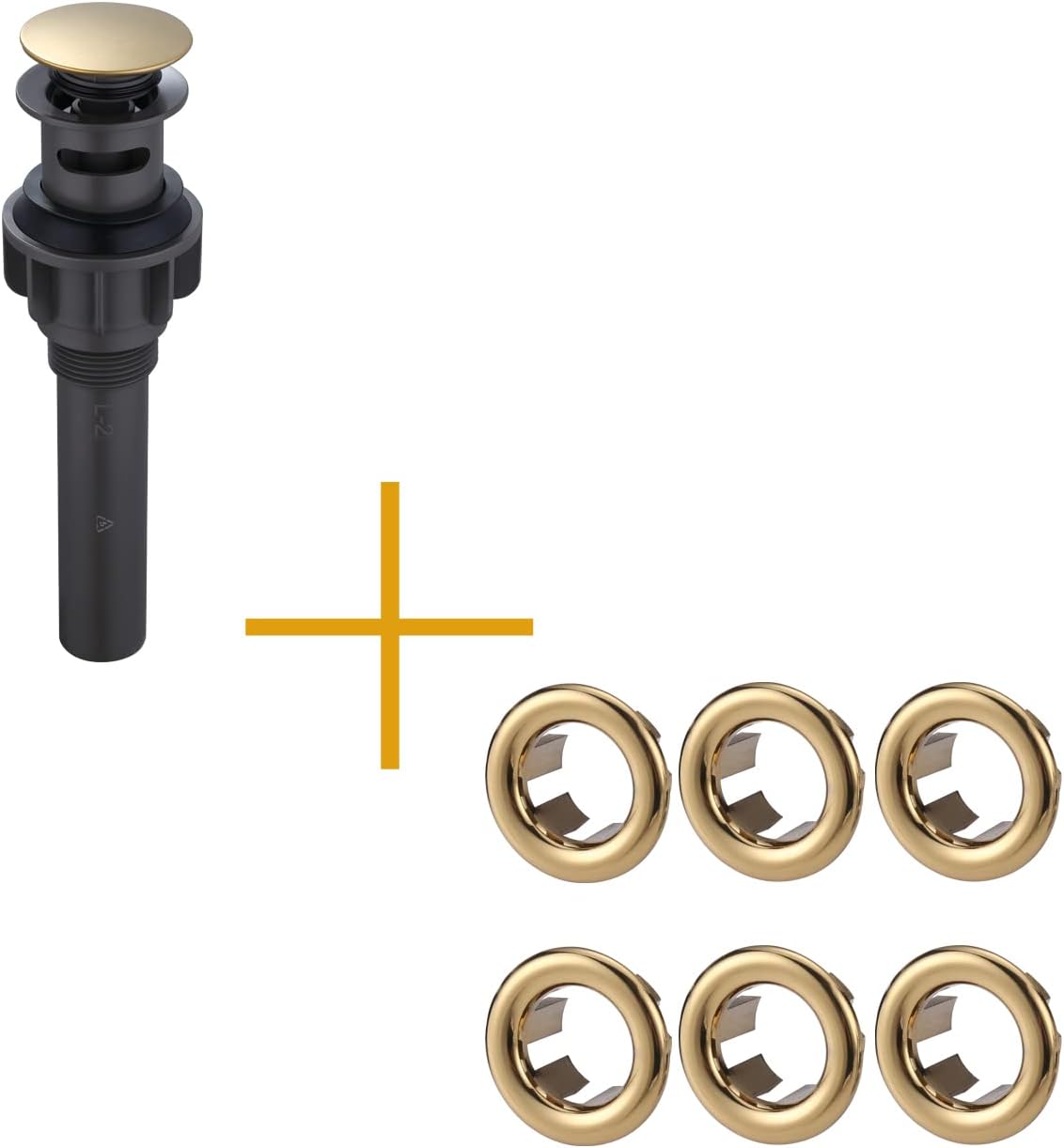 Brushed Gold Bathroom Sink Drain and Sink Overflow Ring - Amazon.com