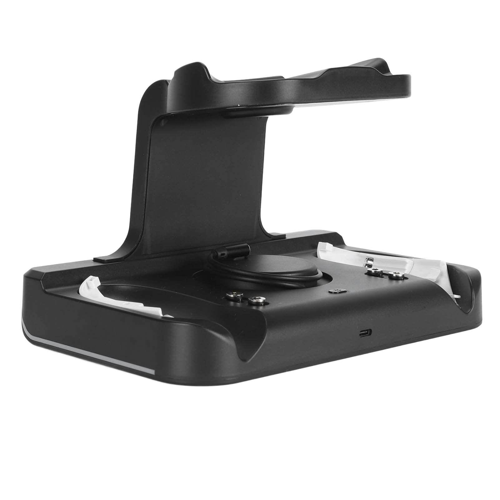 VR Ladestation, USB C -Diskussionsraum Salvaling 2x1800 MAH VR Controller Atmanare von Charching Dock Light RGB Safe Zum Betrachten (Schwarz)