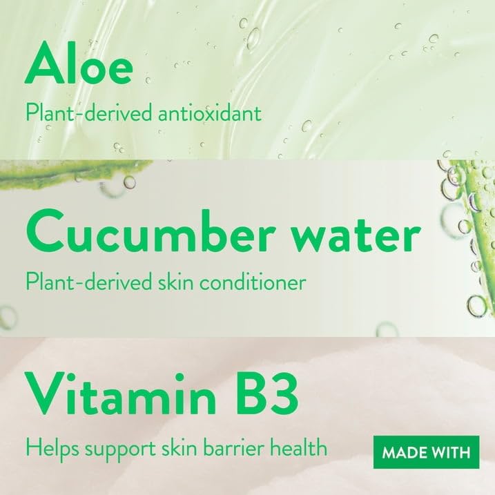 Native Gentle Facial Cleanser for sensitive skin, Fragrance Free, Sulfate Free, with Vitamin B3 and Aloe, Dermatologist Tested, 12.5 oz with Travolle Dispenser Pump