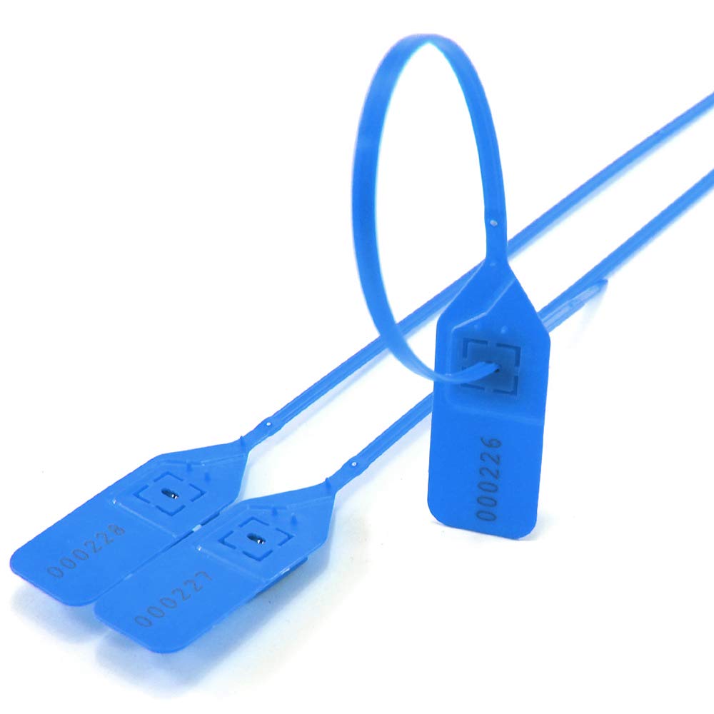 WUBAO (R) 100 X Blue Tamper Proof Tag Security Seals Numbered
