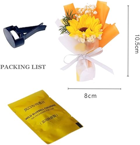 Miniatura 7 de SWR Coche hecho a mano ramo de flores secas perfume clip de ventilación ambientador decoración interior difusor 1 unidad