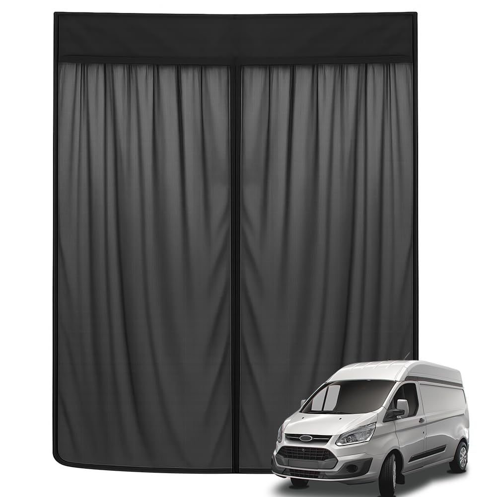 RASHION Zanzariera Compatibile con Ford Transit Custom Tetto Alto (H2) per Porta Scorrevole, Zanzariera Magnetica Tenda Parasole Contro Insetti e Sole, Rete Ombreggiante Porta Laterale Campeggio