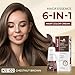 Karseell Hair Dye with Comb Applicator, Maca essence 6-IN-1 Ammonia Free No Mix Hair Color for 100 Percent Gray Coverage Hair Dye, 80ml-Brown