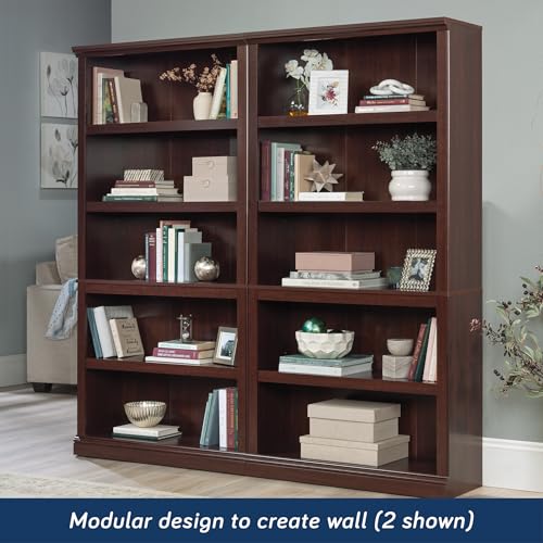 Sauder Miscellaneous Storage 5-Shelf Bookcase/ Book shelf, Select Cherry finish - Image 5