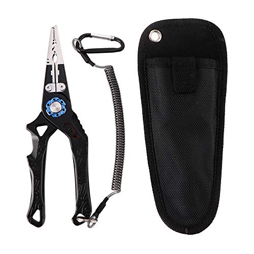 GREATFISHING Alicate de pesca de alumínio, cortadores trançados, anel dividido, removedor de anzol,