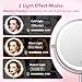 ALHAKIN Rechargeable Lighted Makeup Mirror, 1X/10X Magnifying Mirror with Light, 8 Inch Dimmable Makeup Mirror with 3 Color Lights, Double Sided Cosmetic Light up Mirror with Magnification, Chrome