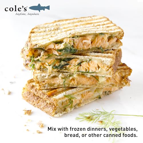 COLE\'S SEAFOOD - Hand Packed Smoked Salmon in Olive Oil, Preservative Free Seafood, Canned Fish, High in Protein and Omegas, 3.2 oz Can | Pack of 10 - Thumbnail 6