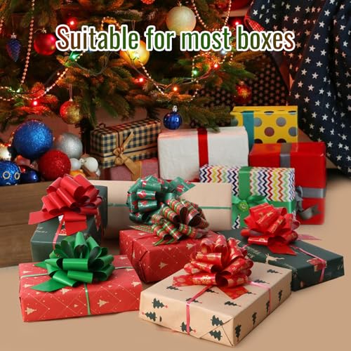 Starside 12 Pcs Large Christmas Bows For Gift Wrapping,5 Inch Wide Xmas Pull Bows For Presents,Christmas Gift Bows For Gift Baskets,Christmas Tree,Wine Bottles,Christmas Decorations thumb #5