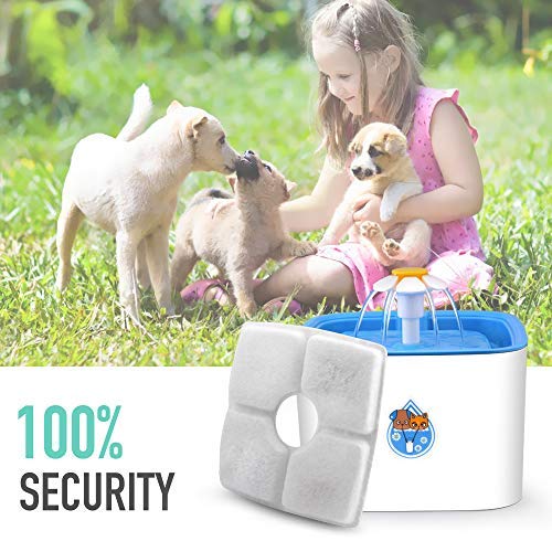NOVEMBER SPRING 8 Packs Filters for Square Cat Water Fountains, Pet Fountain Replacement Filters with Resin and Active Carbon for Automatic Flower Water Dispenser Drinking Fountain - Image 7