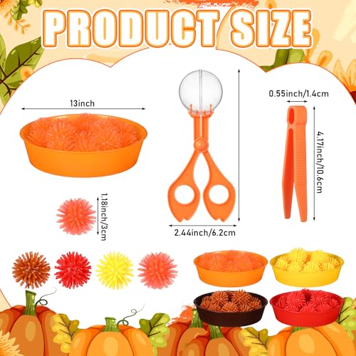 Image of Leitee 71 Pcs Sensory Bin Filler,Orange,Autumn