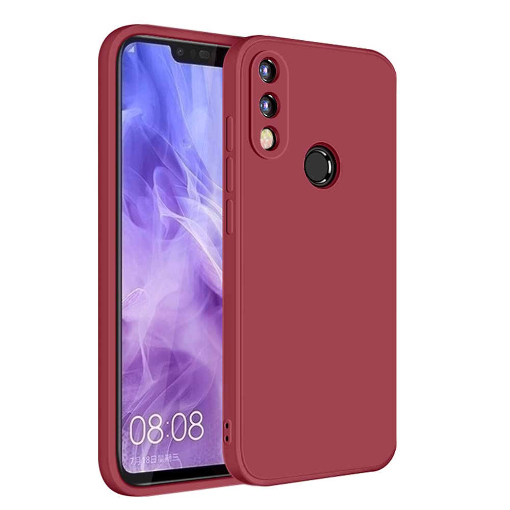 Eabhulie Huawei Nova 3 Silicone Case, Slim Liquid Silicone Gel Rubber Shockproof Anti-Scratch Protective Cover for Huawei Nova 3 Red