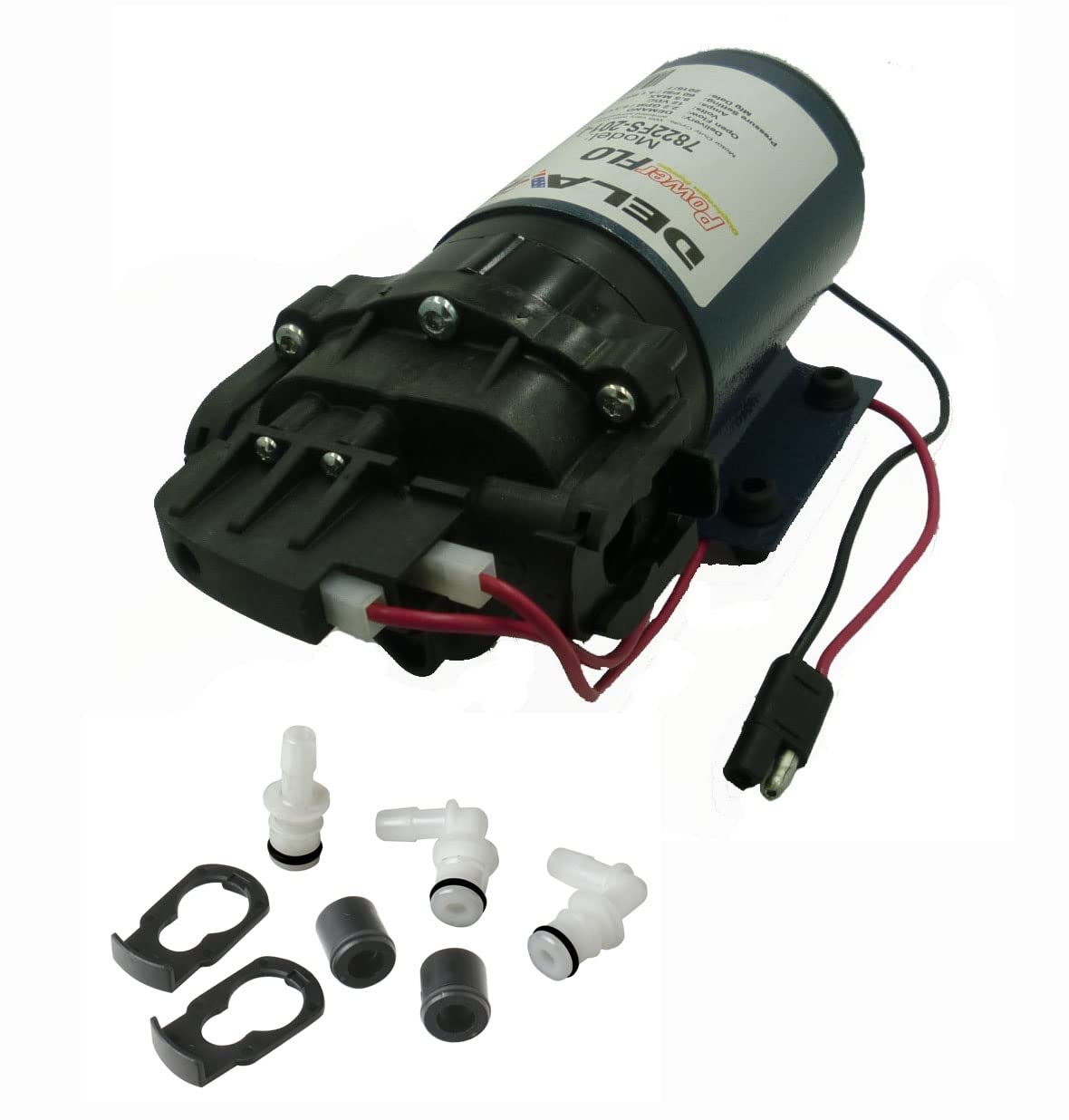 Delavan 7822FS-201-SBIP I Series 12 Volt Electric 60 PSI 2.2 GPM Bypass, On Demand, and Bypass-Demand Diaphragm Pump